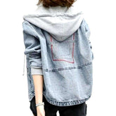 Chaqueta vaquera con capucha para mujer
